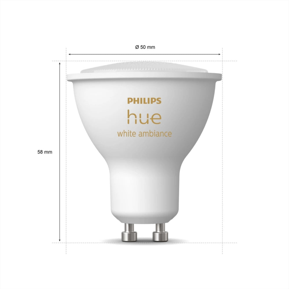 Ampoule LED Connectée White Ambiance GU10 - Philips Hue