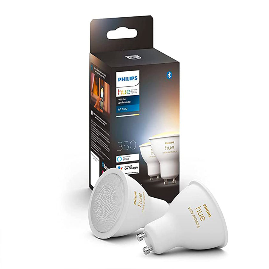 Pack 2 x Ampoules LED Connectées White Ambiance GU10 - Philips Hue