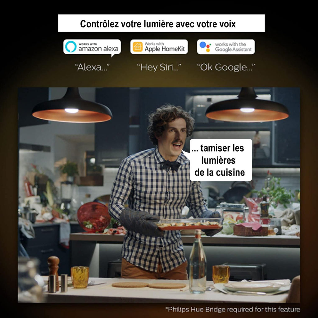 Pack 2 x Ampoules LED Connectées White Ambiance GU10 - Philips Hue