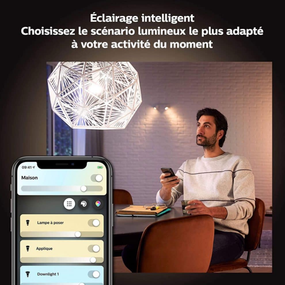 Pack 2 x Ampoules LED Connectées White Ambiance E14 - Philips Hue